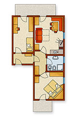 Holiday apartment 1 - floor plan