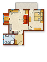 Holiday apartment 2 - floor plan