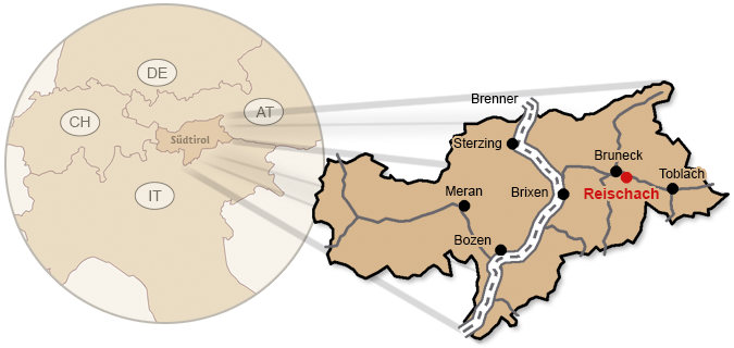 Reischach bei Bruneck, im Urlaubsland Südtirol